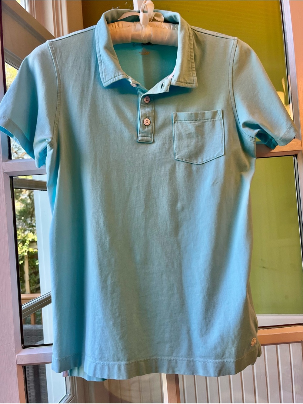 Lilly Pulitzer Light Blue Kids Polo with Chest Pocket